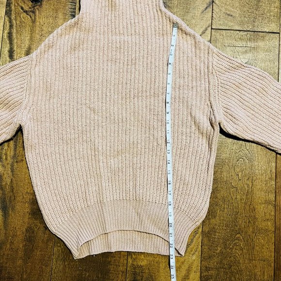 Wilfred Merino Wool Blush Pink Turtleneck Oversized Sweater, Size XS - Picture 9 of 11